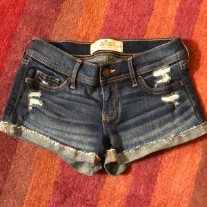 Hollister Stretch Low Rise Denim Short Shorts